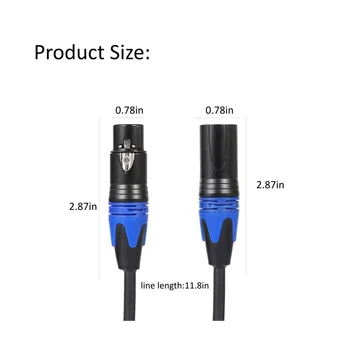 1 Включете щепсела на 2 штекерам XLR Y-разветвительный кабел за микрофон, 3-пинов XLR съединители до Два XLR штекерам Y-разветвительный балансиран микрофон кабел (1бр)