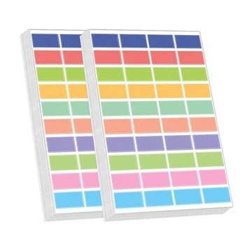 1 Комплект детски хартиени етикети с имената за залепване на химикалки, цветни, 15 X 30 мм, постоянни и самозалепващи