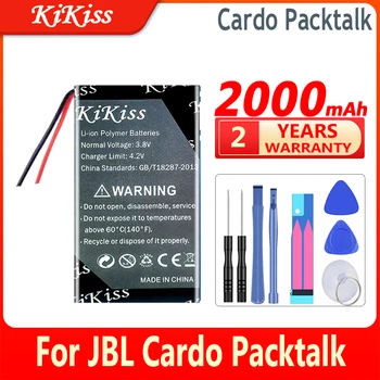 2000 ма KiKiss 100% Нова батерия за цифрови батерии JBL Cardo Packtalk