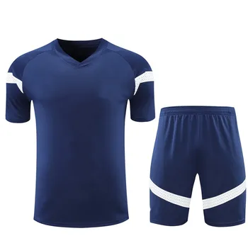 2022-23 нови Мъжки футболни спортни Пуловери, ризи с къс ръкав, Спортни комплекти за бягане за възрастни