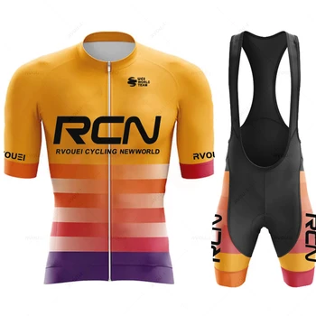 2023 Pro Team Rcn Лятна Велосипедна Дрехи С Къс ръкав Трико Ciclismo, Мъжки Костюм от Джърси за Велоспорта, Летни дишащи Комплекти велосипеди дрехи