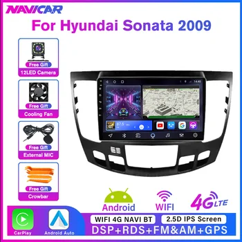 2Din Android10 Автомобилен Радиоприемник За Hyundai Sonata 2009 Stero Приемник GPS Навигация Авто Мултимедиен Плейър Авторадио БЕЗ 2DIN DVD IGO