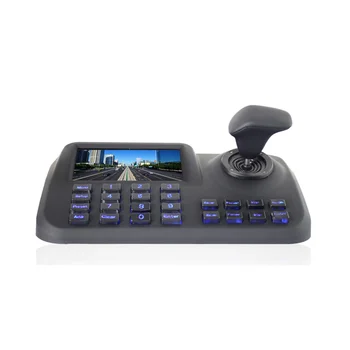 3D ВИДЕОНАБЛЮДЕНИЕ IP PTZ-контролер Onvif Съвместими IP PTZ джойстик, IP PTZ-клавиатура с 5-инчов LCD екран за IP PTZ US Plug