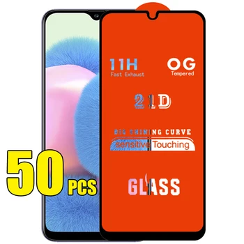 50шт 21D Пълно Клеевое Покритие Изогнутое Закалено Стъкло Защитно Фолио За дисплея на Samsung Galaxy A03 A13 в а23 A33 а a53 A73