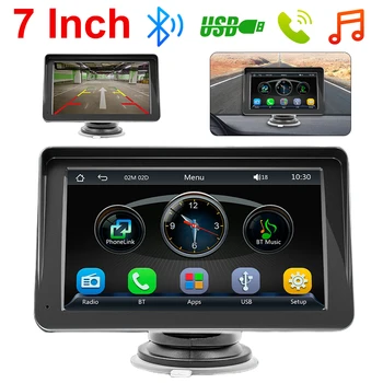 7-инчов авто Радио Преносим Автомобилен Мултимедиен плейър HD сензорен екран MP5 Безжичен Carplay Bluetooth 5,0 за Bmw/Golf