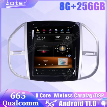 Android11 Авто радио приемник с екран от Qualcomm Tesla за Mercedes Benz Vito 2016-2019 GPS Мултимедиен плейър Стерео главното устройство Carplay