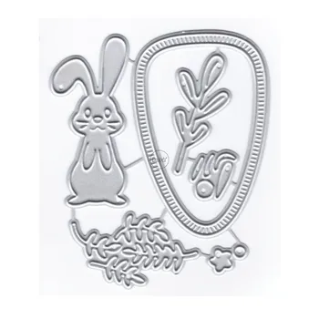 DzIxY Rabbit Carrot на Щанци за рязане на метал за направата на картички, Комплекти печати за подпечатване на хартия, Альбомные занаяти 2023 Нови Шаблони Шаблони