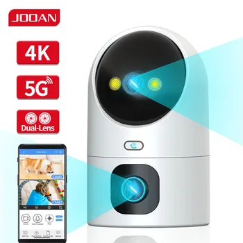 JOOAN 3-мегапикселова PTZ IP камера 5G WIFI Безжична камера за сигурност следи бебето с двоен обектив за наблюдение AI