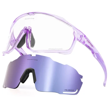 Kapvoe Фотохромичните Велосипедни Очила за Мъже, Поляризирани МТБ Слънчеви Очила, Очила за Планински Велосипеди, Дамски Спортни Очила за Каране на Кънки на лед