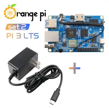 Orange Pi 3 LTS + блок захранване 5V3A Type-C, HDMI + WIFI + BT5.0, мини-компютър с отворен код, работещ с Android OS 9.0/ Ubuntu/ Debian