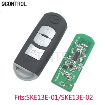 QCONTROL 3 Бутона Smart Key Подходящи за MAZDA CX-5 CX-3 Axela Atenza Модели SKE13E-01 или SKE13E-02 Кола с Дистанционно Управление ID49 с чип
