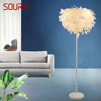 SOURA Nordic Leaf под лампа Съвременно Изкуство Семейна дневна Спалня Творчество Led Декоративна Лампа
