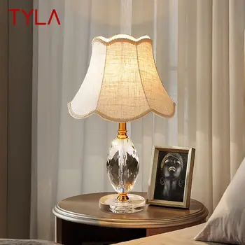 TYLA Модерна Затемняющая Настолна Лампа LED Creative Crystal Настолна Лампа С Дистанционно Управление за Домашен интериор Хол Спалня