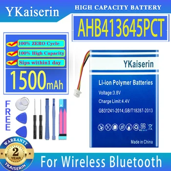 YKaiserin 1500 mah Взаимозаменяеми Батерия AHB413645PCT За Безжична Bluetooth слушалки Sennheiser PXC 550 Bateria