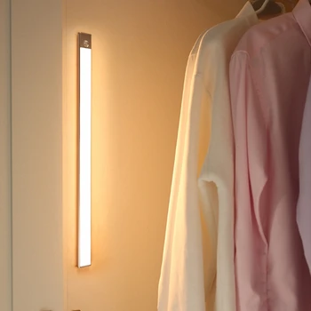 Безжична led лампа с интелигентен откриване на човек, ультратонкая led лампа, подходящ е за стенен шкаф