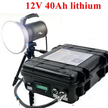 Водоустойчив взривозащитен преносим литиево-йонна батерия 12v 40ah 12v li ion batteria USB порт за рыболокатора LED light