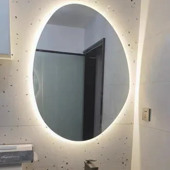 Електрическо Скандинавски Огледало за баня Лек Грим, Без замъгляване Смарт-Огледалото в банята, Странно Форми на Нередовен прозрачен Начало декор