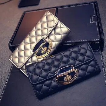Жена Дълъг портфейл, Дамска 2023 Нова Многофункционална чанта за ръце, изкуствена кожа, чанта за секретни карти, папка Tide z844