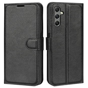 За Samsung Galaxy A24 Case A 24 4G SM A245F Кожен Флип-портфейл със Силикон Защитен заден капак За телефон, Калъф-книжка със Стойка