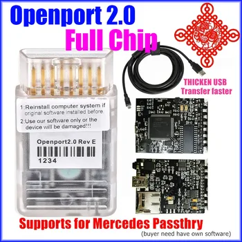 Инструмент за конфигуриране на чипове Tactrix Openport 2.0 ECU, Полночиповый конектор ECU Flash OBD2 с отворен Порт, За Mercedes За мультибрендовых автомобили Be-nz