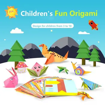 Креативна детска портретно хартия за ранно обучение, вырезанная ръчно хартия за сгъване със собствените си ръце, Оригами от ръчна хартия, детски играчки за бродерия