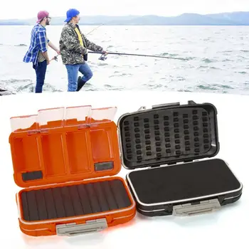 Кутия за рибарски принадлежности, Трайни Риболовни принадлежности, Преносими Риболовен инструмент с удебелени текстура, Удароустойчив ABS, риболовна кутия с двойно отваряне