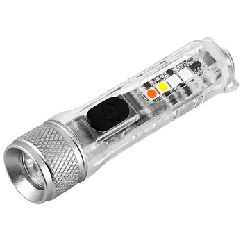 Мини фенерче, малък открит ключодържател, led акумулаторна лампа, лампа за ключове, отблясъци