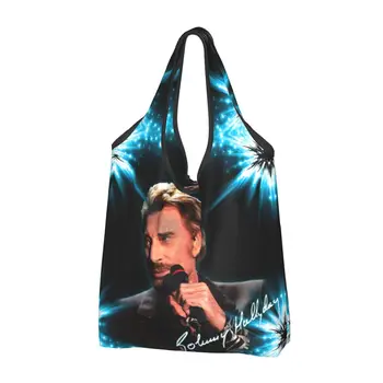 Множество пазарска чанта Johnny Hallyday French Rock дамски чанти-тоут, преносими чанти за пазаруване за продукта Singer France