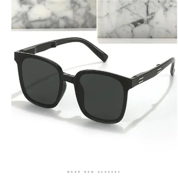 Модерен Класически Сгъваем Квадратни Слънчеви очила За мъже и жени, Реколта очила за Риболов, каране на Колело, Преносими сгъваеми очила с UV400 Тенденция нюанси