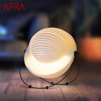 Модерна настолна лампа AFRA, творчески led Бял плиссированный Лампион, Дъска Декоративна лампа за дома