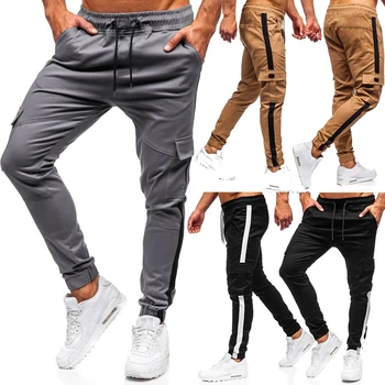 Мъжки панталони-карго, Ежедневни стегнати панталони, Дълги панталони за Бягане, Спортни панталони, Модерни Есенни панталони