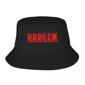 Нова шапка-кофа с надпис Harlem с кант, забавна шапка, черна шапка за мъже и жени