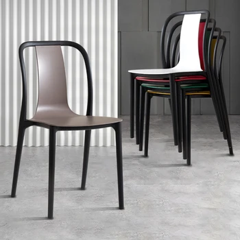 Пластмасови Табли Съвременни минималистичных места за хранене Столове Могат да бъдат опаковани в стекове, Утолщая Домакински Мебели Muebles За Почивка