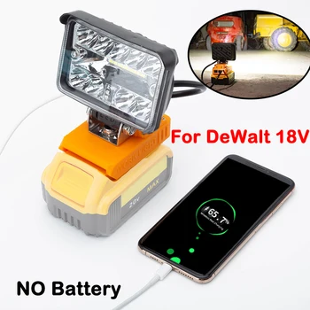 Портативен За DeWalt 18V Li-ion Battery (2800LM) Нов led работна лампа Familiale Къмпинг Фенер Outdoor Travel Light