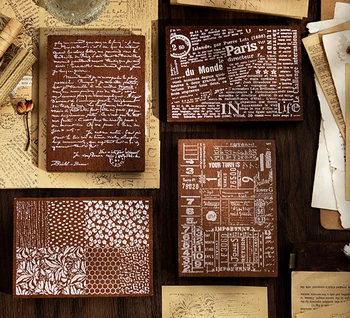 Ретро Текстов художествени достойнства, на печата за декор, Дървени гумени печати 