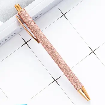 Розова писалка за печат за ученици, метална химикалка писалка, ученически пособия