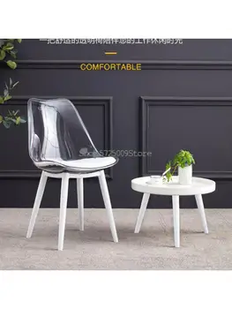Скандинавски, провинциално място, малък апартамент, моден грим, прозрачен стол, пластмасова, кристално-бял стол за хранене, дизайнерски маникюр, стол
