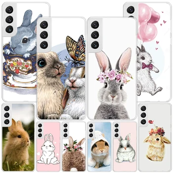 Сладък Заек Baby Rabbits Phnoe Калъф за Samsung Galaxy S23 Ultra S22 Plus S21 S20 FE S10 S10E Lite S8 S9 + S7 Edge Уникален Калъф C