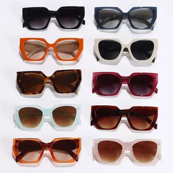 Слънчеви очила с голям размер в ретро стил за жени и мъже, модни слънчеви очила в квадратни рамки, слънчеви очила с защита от UV400, колоездене слънчеви очила