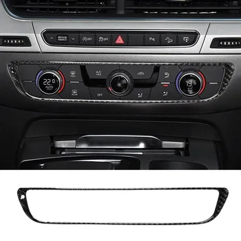 Стикер за довършване на контролния панел автоматичен климатик От карбон За Audi Q7 4M 2016-2019 LHD RHD Автоаксесоари
