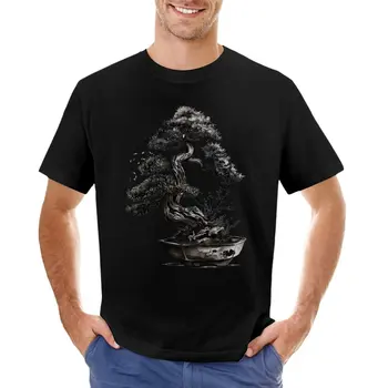 Същността на спокойствие: тениска с изображение на бонсай Sumi-e, бързосъхнеща риза, эстетичная дрехи, прилепнали тениски за мъже