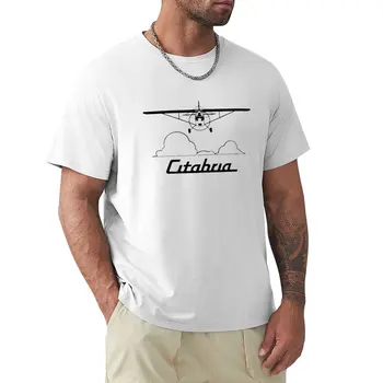 Тениска с изображение на главата Citabria Clouds, тениска с къс ръкав, бързосъхнеща тениска, тениски за мъже
