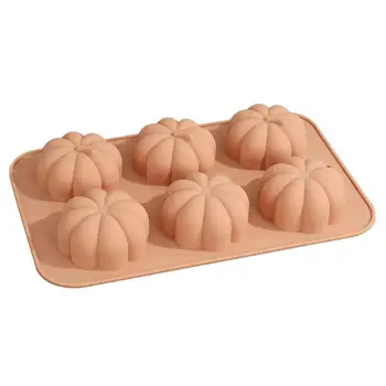 Тыквенная Силиконова форма за сапун с 6 Кухини, Есенни силиконови форми за печене, тема на Реколтата, Форми за шоколад празни приказки