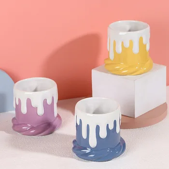 Чаша за Свещи Нерегулярная Керамика Ароматни Аксесоари За Свещи Начало Декор Практически Безопасна Индивидуалност Корейски Тестени изделия