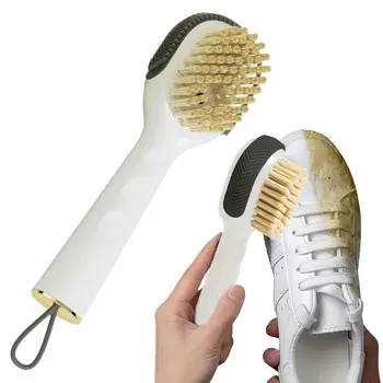 Четка за измиване на обувки с Четка за почистване на обувки С покритие Инструмент за почистване на обувки с дълга дръжка Опаковка течност Прес-четка за почистване на тъкани