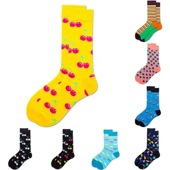 Чорапи с принтом хранене за мъже и жени, Геометрични чорапи в уличном стил за възрастни, на Улицата чорапи Kawaii Harajuku, есенен костюм