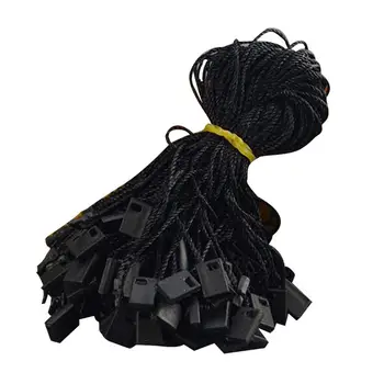 Шнур за закачалки на дрехи, черен найлонов шнур с защелкивающимся заключване, практични, с високо качество, бърза доставка